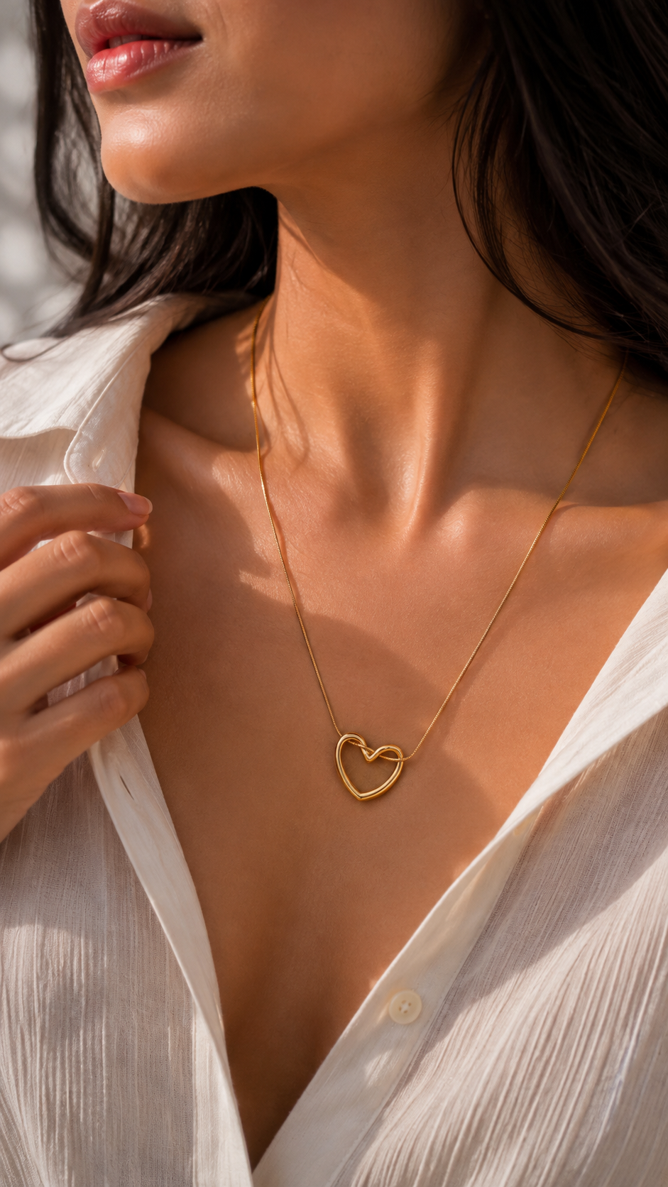 gold necklace heart necklace women necklace jewellery necklace cheap necklace